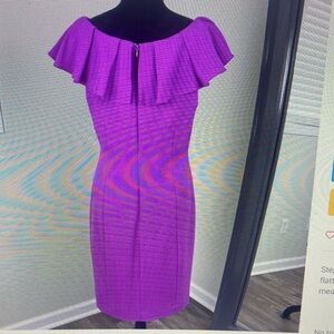 Elegant Purple Off-Shoulder Dress